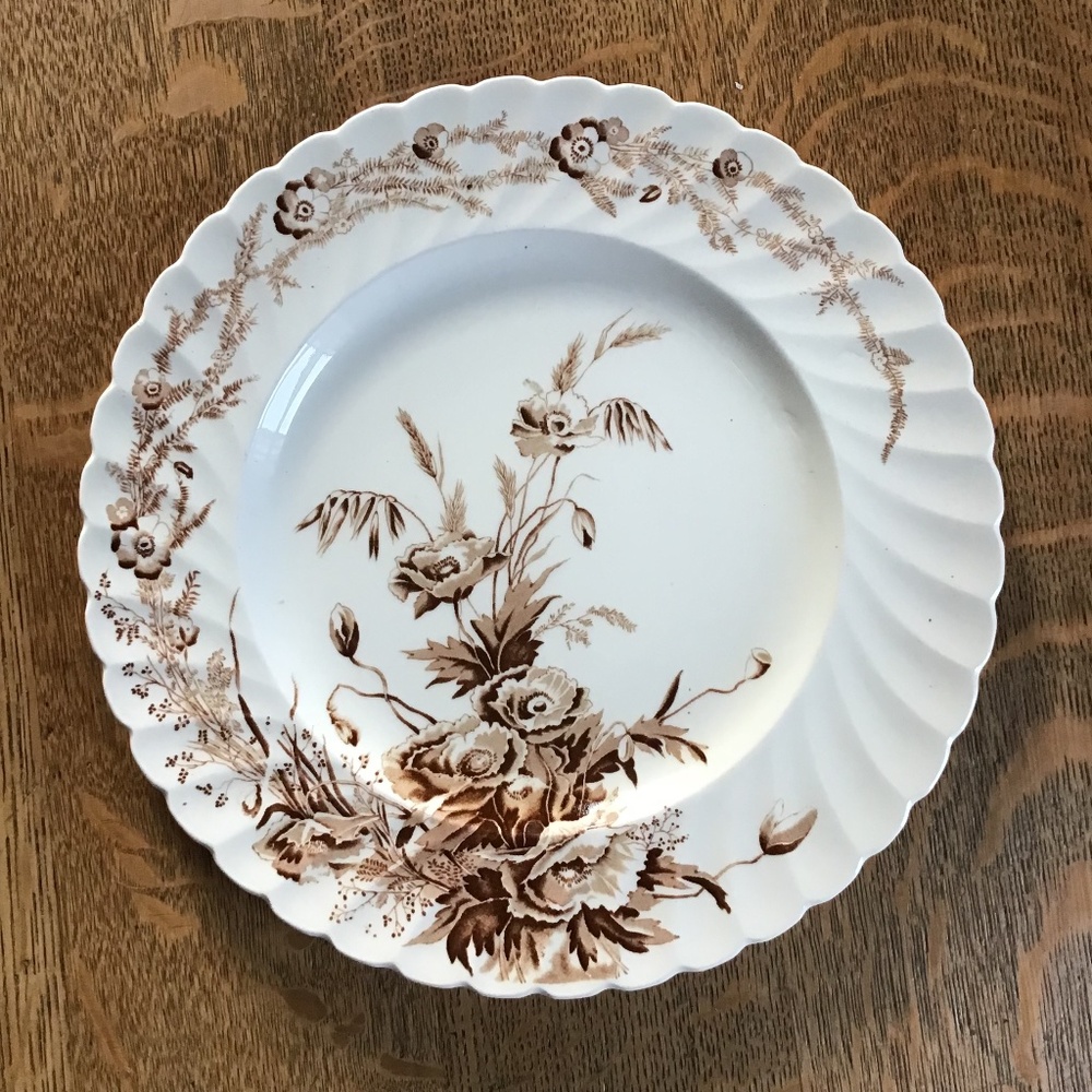 Clarice Cliff Dinner Plate Harvest Pattern Vintage England